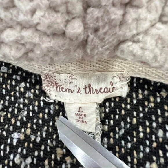 Hem & Thread Womens Beige Sherpa Jacket/Cardigan Size Large - Picture 5 of 6